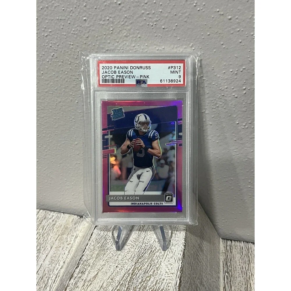 2020 Donruss Jacob Eason Optic Preview Pink #P312 Rated Rookie PSA 9 MINT Colts
